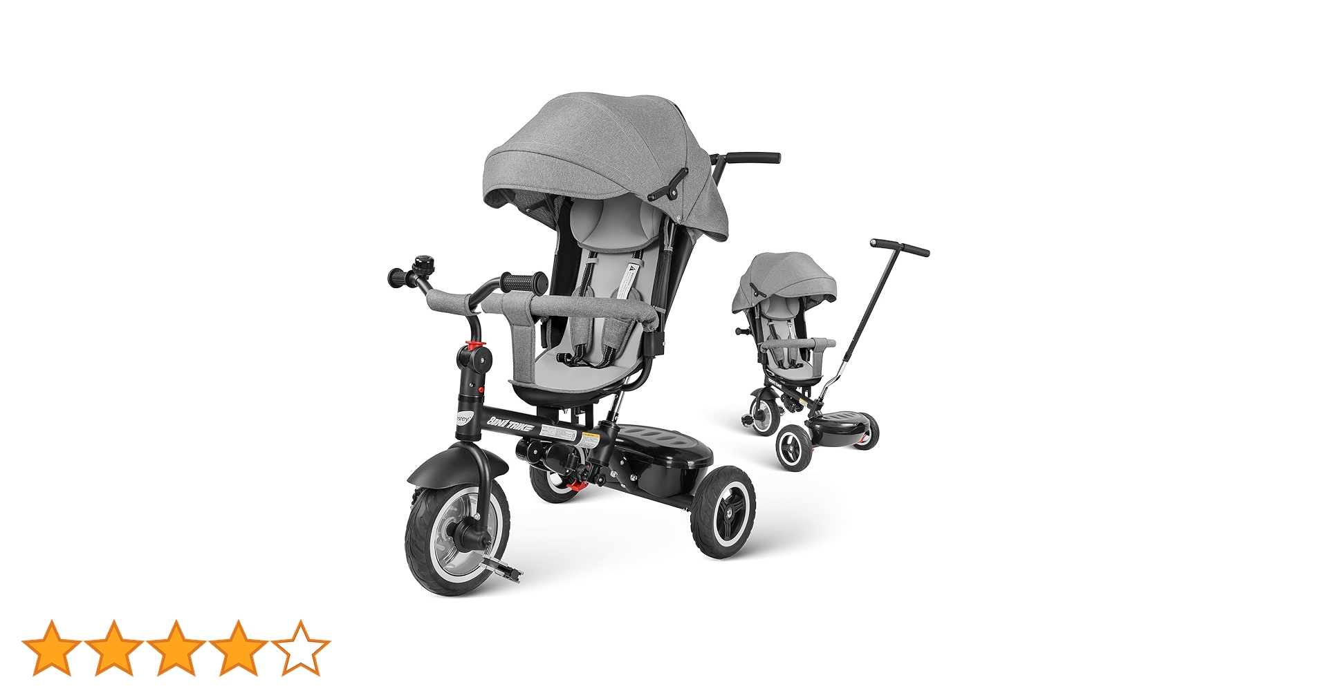 【新品】besrey　7way三輪車　ベビーカー　サンシェード付き　安全ベルト Amazon.co.jp: besrey 三輪車 子供用三輪車 ベビーカー かじとり
